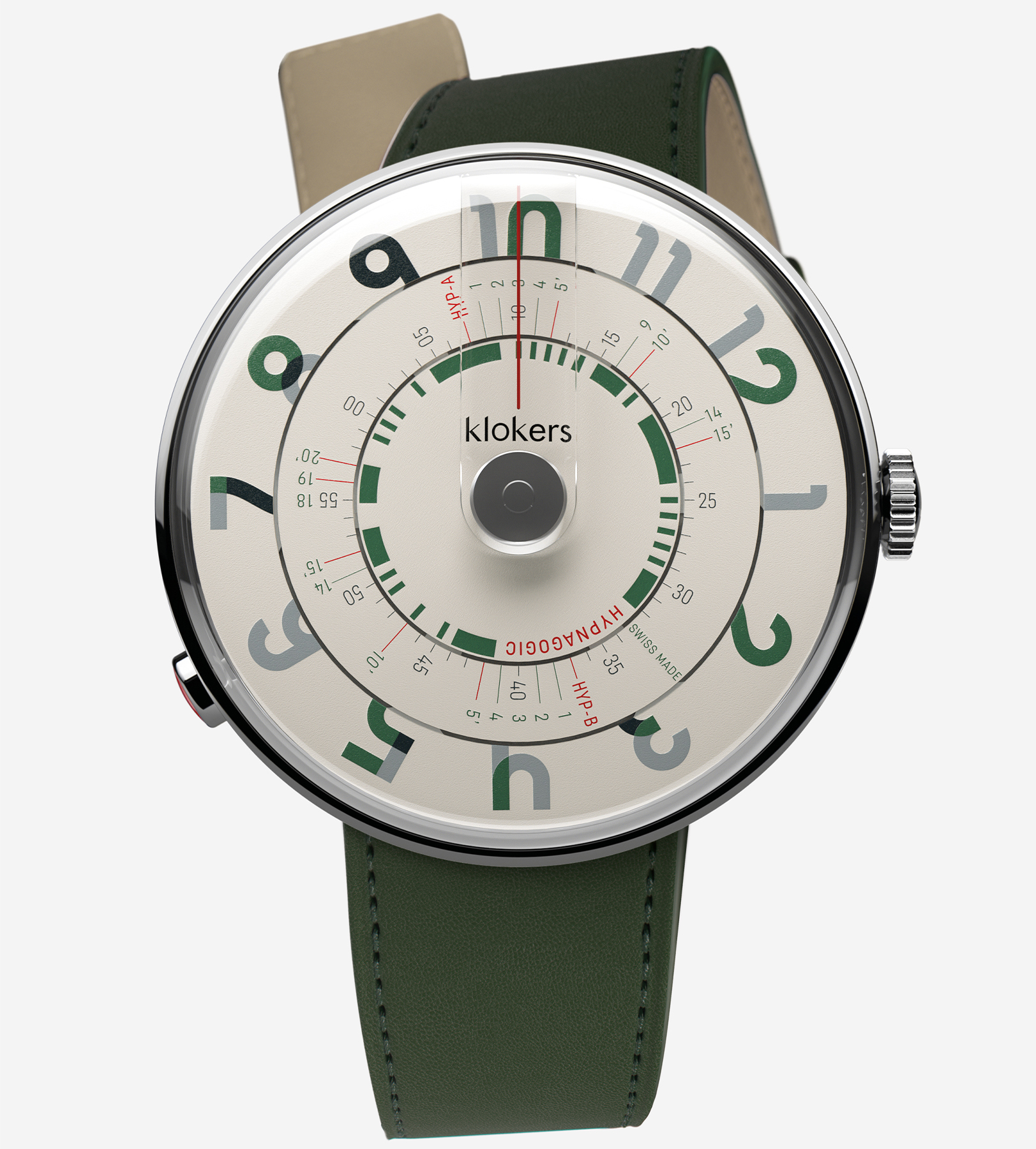 Hypnagogic green watch and grey strap | Klokers